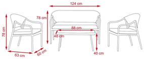 Set záhradného nábytku 4-dielny Avenberg MONACO