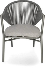 CUBA LIBRE  záhradná stolička s podrúčkami antracit