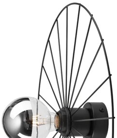 Nástenné svietidlo MONTANA 1xE27/15W/230V pr. 45 cm čierna