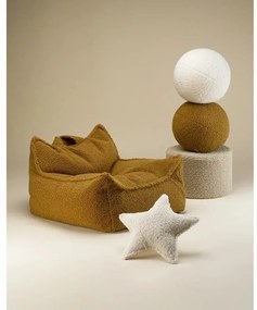 Hnedý detský pohovkový vankúš z textílie buklé Ball – Wigiwama