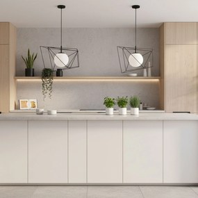 Toolight Toolight, závesná stropná lampa 1xE27 APP1022-1CP, čierna-biela, OSW-06112