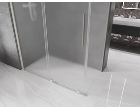 Mexen Velar, sprchový kút s posuvnými dverami 150 x 85 cm, 8mm sklo námraza, brúsená oceľ, 871-150-085-31-97