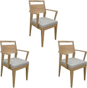 Moderné jedálenské stoličky s pod-rúčkami - set 3 ks