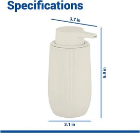 Krémovobiely plastový dávkovač mydla 400 ml Fablo – Wenko