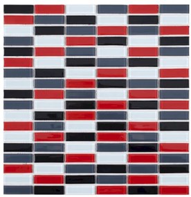 Sklenená mozaika Premium Mosaic vícebarevná 30x30 cm lesk MOS4815MIX3, (bal. 1,000 m2 )