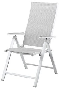 Livarno home Hliníkový záhradný stôl Houston + Hliníkové kreslo Houston s vysokým operadlom, 6 kusov  (800008274)