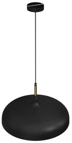 Závesné svietidlo Lincoln, 1x zlaté/čierne kovové tienidlo, (fi 45cm), b/g