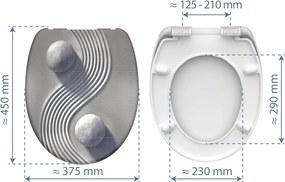 Eisl Sanitär WC sedadlo Duroplast Soft Close Ying and Yang 82152
