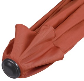 InternetovaZahrada Záhradný polkruhový slnečník - terakota