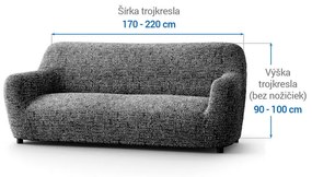Bielastické poťahy GLORIA šedá trojkreslo (š. 170 - 220 cm)