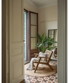 Záhradné kreslo z tmavého akáciového dreva Kave Home Geralda