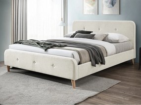 Čalúnená manželská posteľ Loham New, Rozmer postele: 180x200, Farby:: béžová - CFF0007-25