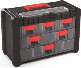 Kistenberg Plastový závesný organizér MULTICASE CARGO 400x200x260 červené rukoväte