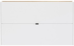 Biela výklopná/závesná skrinka na topánky v dekore duba 140x83x18 cm Ameca – Germania