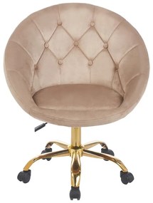 Zamatové kancelárske kreslo RUNDO ružová