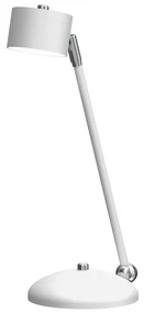 Stolná lampa Arena, 1x biele kovové tienidlo, w/ch