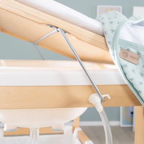Prebaľovací pult v dekore brezy v bielo-prírodnej farbe Baby Pool – Roba