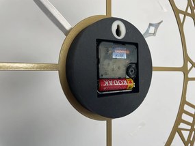 Dekorstudio Kovové hodiny na stenu Vintage retro - zlaté