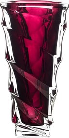 KRIŠTÁĽOVÁ VÁZA BOHEMIA CASABLANCA BURGUNDY 305MM
