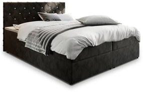 Čalúnená posteľ boxspring RIVA, 180x200, magic velvet 2219