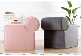 Taburet TIKI 47x45 cm sivý