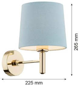 Argon 4347 - Nástenné svietidlo PONTE 1xE27/15W/230V šedá/mosadz