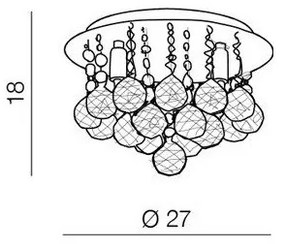 Azzardo AZ1285 - Krištáľové stropné svietidlo BOLLA 3xG9/40W/230V