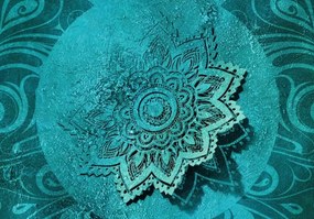 Manufakturer -  Tapeta turquoise flower