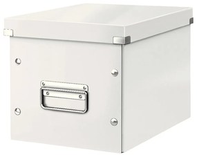 Biely kartónový úložný box s vekom 26x26x24 cm Click&amp;Store – Leitz