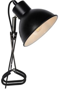 Lucide 45987/01/30 - Lampa s klipom MOYS 1xE27/40W/230V čierna LC3756