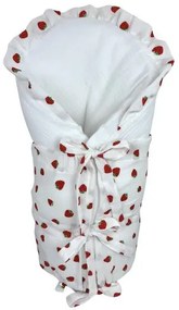 INTERMEDIC SK Obliečka na zavinovačku mušelín - Strawberry 73x73 cm Veľkosť: 37x120 cm