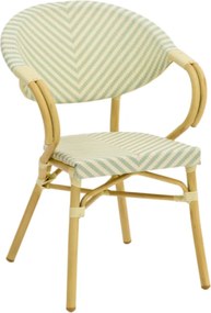 VENUS záhradná stolička s podrúčkami light green