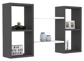 Nástenná polica BAMBI biela/antracit