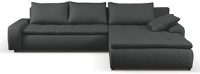 Rohová sedacia súprava Galileo, antracitová látka