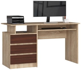 PC stolík Bronte (dub sonoma + wenge). Vlastná spoľahlivá doprava až k Vám domov. 1069690