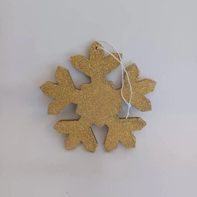 DECOLED Snehová vločka I, priemer 15 cm, zlatá