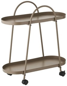Kovový servírovací stolík na kolieskach 27,5x60 cm Empoli – House Nordic
