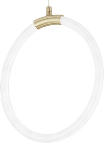 Toolight Toolight, LED závesné osvetlenie 25cm, 22W, 4000K, 2000lm, G020-CP, zlatá-biela, OSW-06371