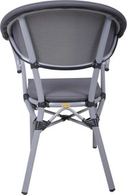 Sivá kovová záhradná stolička Toskana – Garden Pleasure