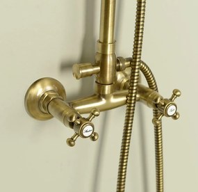 Reitano Rubinetteria Reitano Rubinetteria, ANTEA sprchový stĺp k napojeniu na batériu, hlavová a ručná sprcha, bronz, SET036