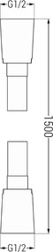 Mexen Uno DR72 podomietková sprchová sada, čierna - 71435DR72-70