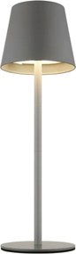 Globo 58488G-LED stmievateľná dotyková nabíjateľná vonkajšia stolná lampa VANNIE 3W/5V IP54 1800mAh sivá
