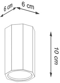 Sollux SL.1033 - Bodové svietidlo ZEKE 1xGU10/40W/230V 10 cm dub