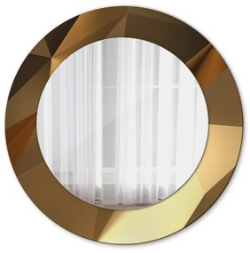 Okrúhle ozdobné zrkadlo Abstrakcia zlata fi 50 cm
