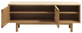 TV stolík v dekore duba v prírodnej farbe 143x55 cm Tiber – Unique Furniture