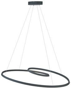 Škandinávske závesné svietidlo čierne 110 cm vrátane LED 3-stupňové stmievateľné - Circuit