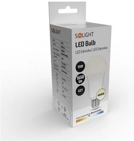 SOLIGHT LED žiarovka klasický tvar A65 15W, E27, 4000K, 220 °, 1650lm