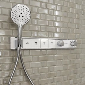 HANSGROHE RainSelect modul termostatu s podomietkovou inštaláciou, pre 4 spotrebiče (vrchná sada), biela/chróm, 15357400