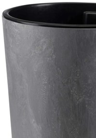 PLASTOVÝ KVETINÁČ URBANIKA SADA 2KS 57X30 CM+46,6X25,5 CM IMITÁCIA BETÓNU SIVÁ