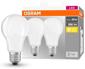 OSRAM Sada 2x LED žiarovka E27, A60, 8,5W, 806lm, 2700K, teplá biela